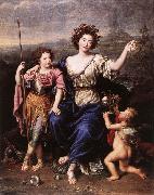 MIGNARD, Pierre The Marquise de Seignelay and Two of her Children Spain oil painting artist